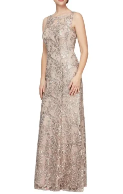 Embroidered Tulle Gown With Sweetheart Illusion Neckline & Matching Shawl