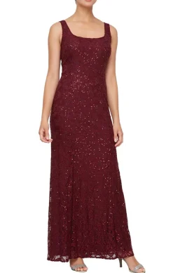 Long A-Line Jacket Dress With Illusion Cascade Jacket And Sequin Detail