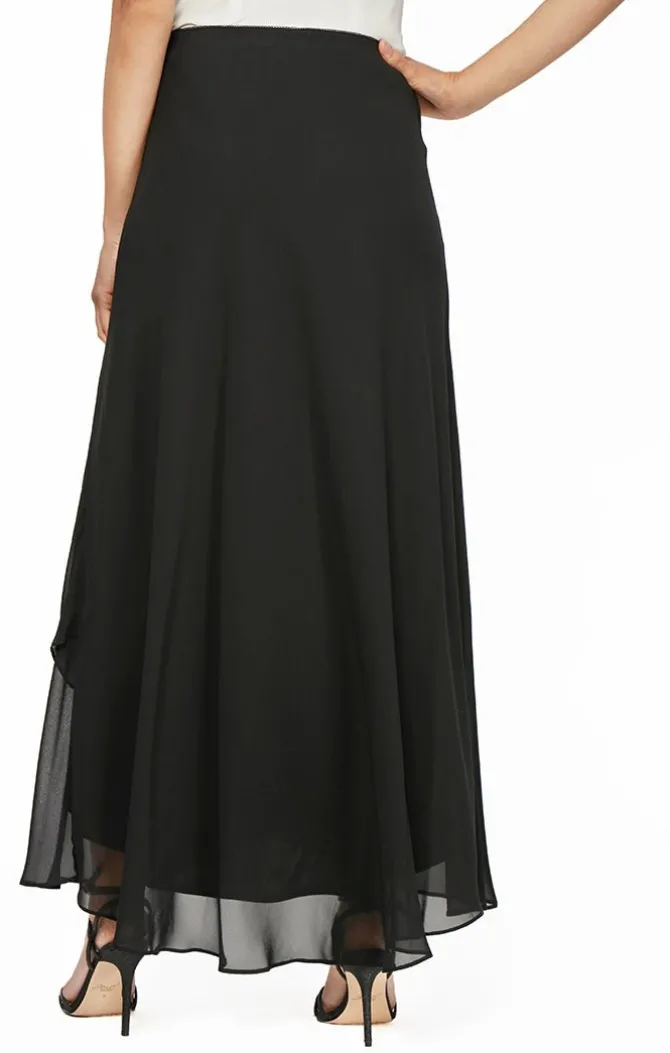 Long Chiffon Skirt With Tulip Hem