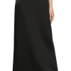 Long Satin Skirt With Fishtail Back Detail
