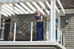 Long Tte Sequin Lace Off-The-Shoulder Dress