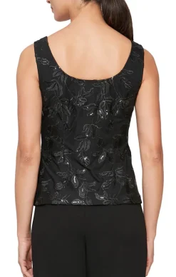 Plus Embroidered Twinset With Elongated Button Front Jacket