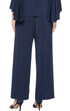 Plus Straight Leg Metallic Knit Pant