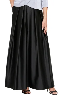Satin Ballgown Skirt With Pockets And Inverted Pleat Detail