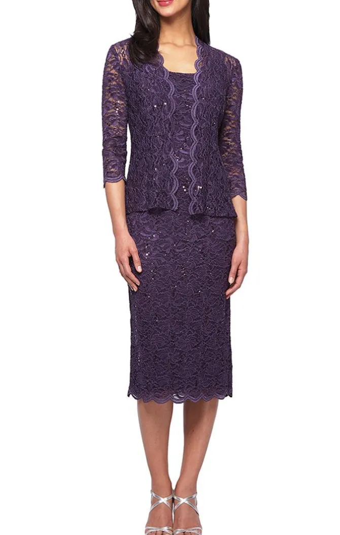 Sheath Lace Jacket Dress