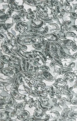 Sleeveless Corded Fit And Flare Dress With Shawl