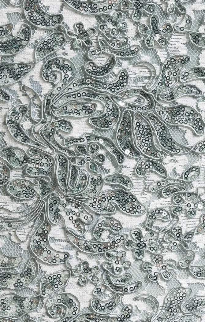 Sleeveless Corded Fit And Flare Dress With Shawl