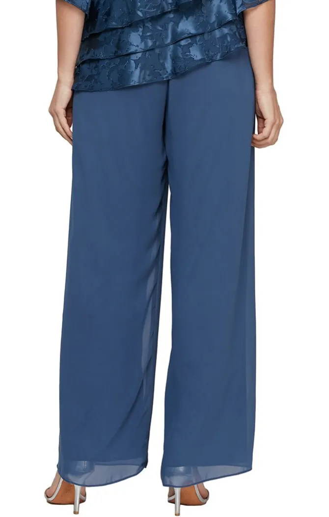 Straight Leg Chiffon Pant