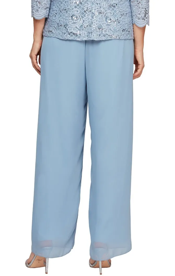 Straight Leg Chiffon Pant