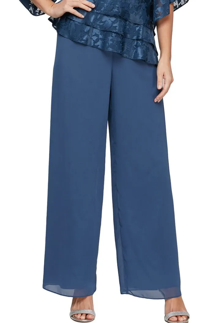 Straight Leg Chiffon Pant