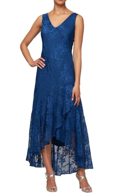 Tea-Length Chiffon Jacket Dress With High/Low Tulip Hem Skirt