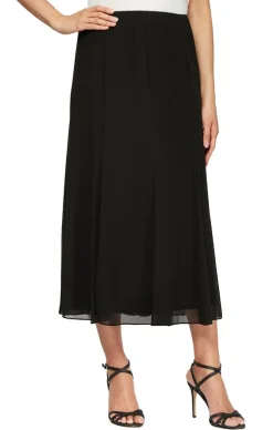 Tea-Length Panel Chiffon Skirt