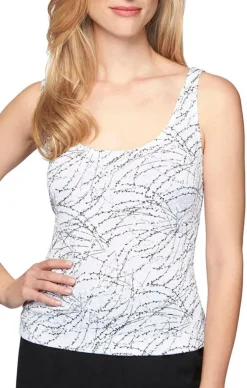 Textured Mandarin Neck Glitter Knit 3/4 Sleeve Twinset