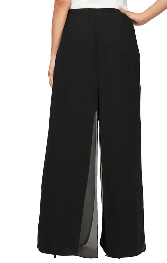 Wide Leg Chiffon Carwash Pant